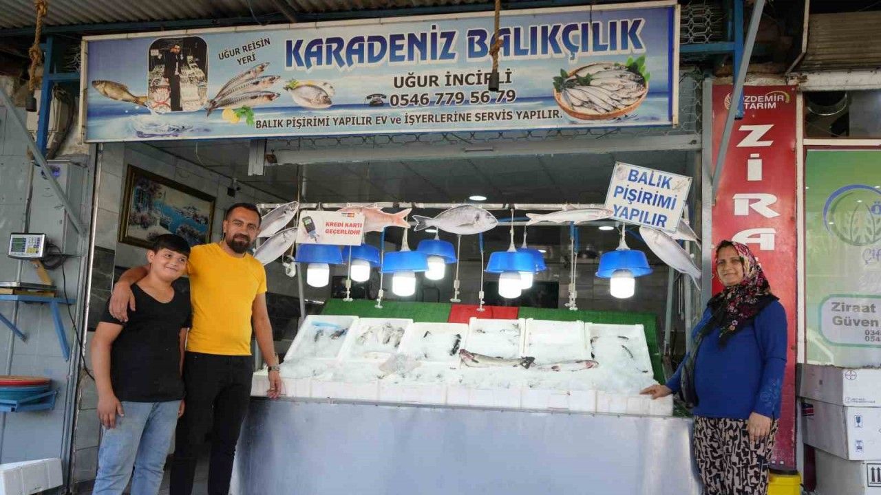 Kilis’te balıklar tezgahtaki yerlerini aldı