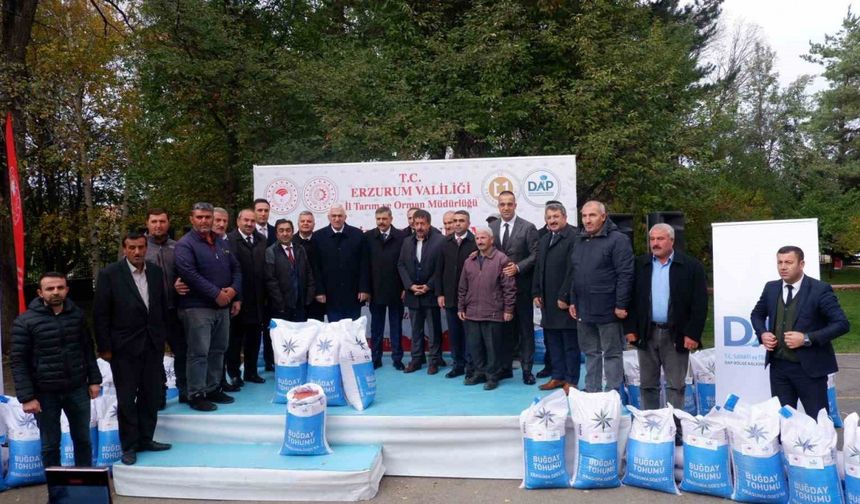 Erzurum’da DAP desteğiyle 935 ton buğday tohumu dağıtıldı