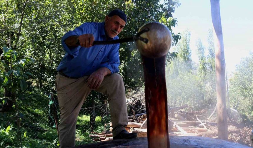 Hizan’da asırlardır doğal yöntemlerle üzüm pekmezi üretiliyor